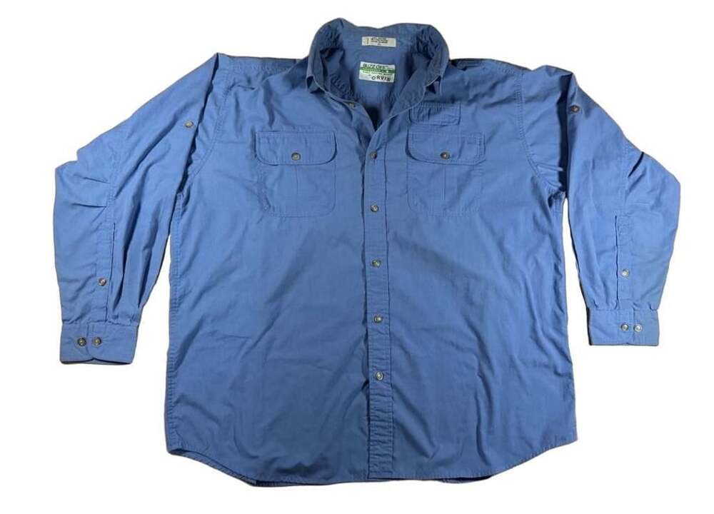 Orvis Buzz Off Insect Shield Long Sleeve Shirt Blue XL